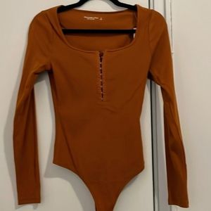 Abercrombie & Fitch orange bodysuit